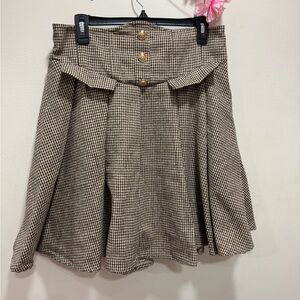 Classic Houndstooth Skirt